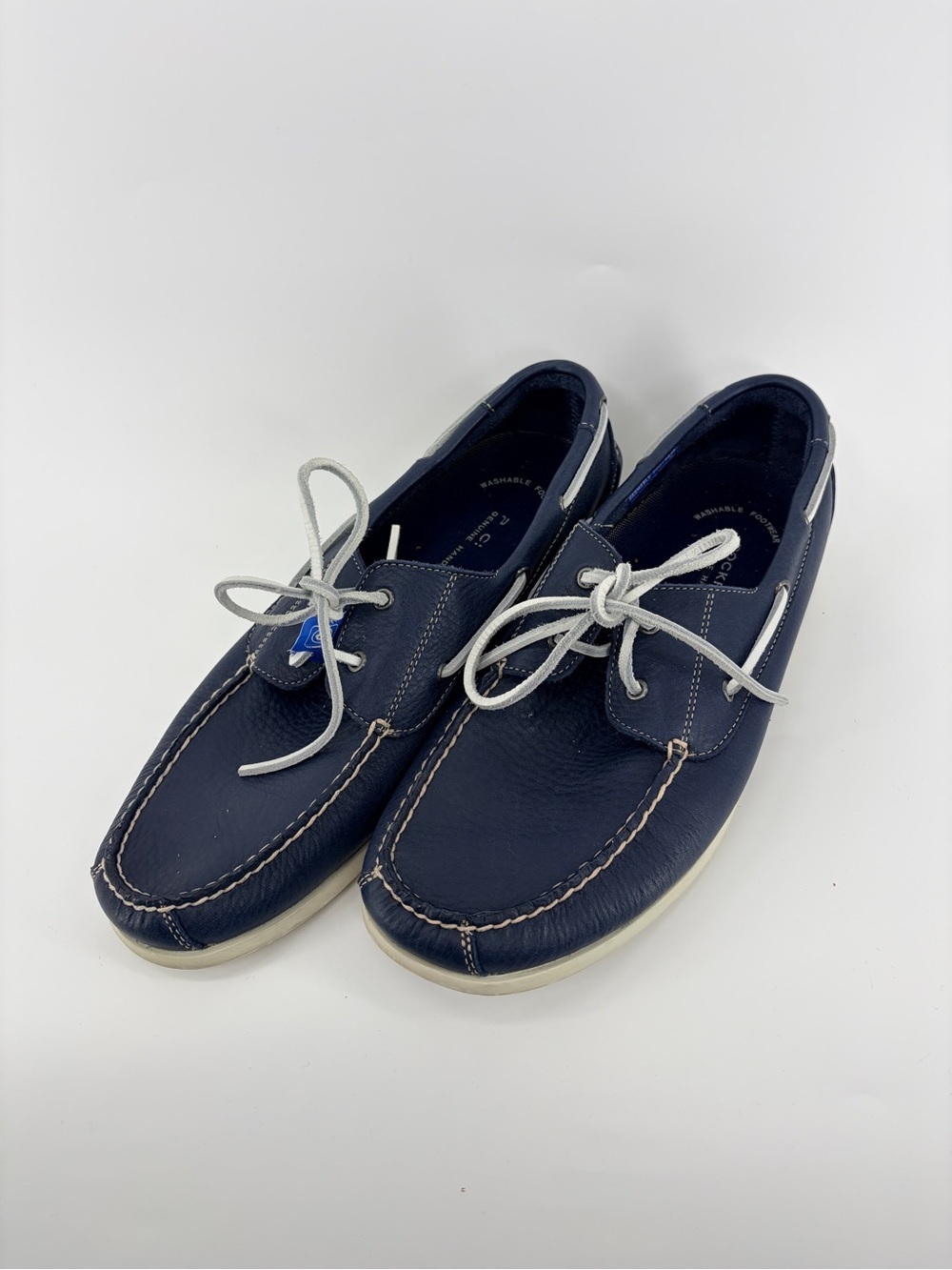 Rockport Men’s Leather Boat Shoes Dock Siders Navy Blue  Sz 12M